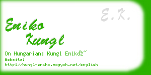 eniko kungl business card